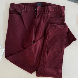 J. Crew Men's Deep Red Corduroy Pants